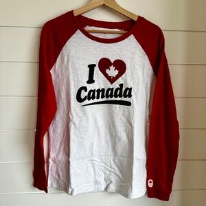 Hudson’s Bay Team Canada Olympic Raglan Shirt  Canada Red White M